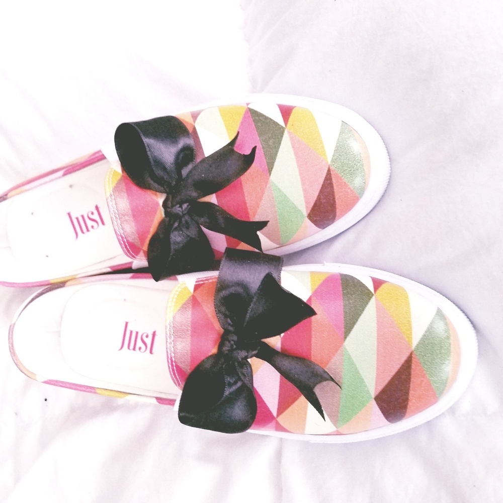 Just Bow Multi Colored CUTE Sneakers 38/8